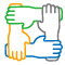 employee volunteers hands icon