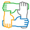 employee volunteers hands icon